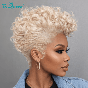 BeQueen Wig FULL LACE WIG Bequeen Platinum Short Wave Full Lace Wig