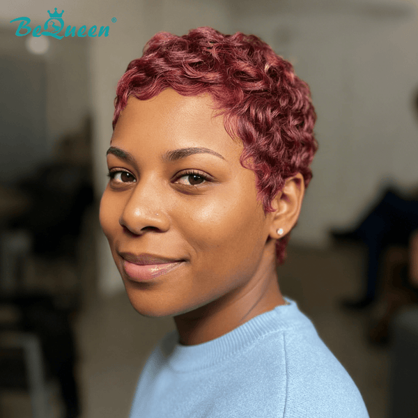 BeQueen Wig PIXIE WIGS Bequeen Plum Purple Wave Pixie Wig