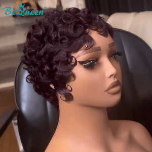 BeQueen Wig FULL LACE WIG Bequeen Purple Finger Wave Lace Wig