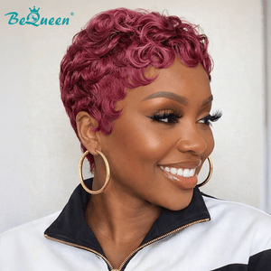 BeQueen Wig PIXIE WIGS Bequeen Purple Finger Wave Pixie Wig