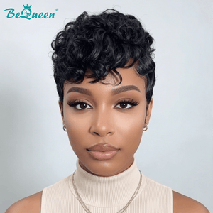 BeQueen Wig PIXIE WIGS Bequeen Sexy Finger Wave Lace Pixie Cut Wig-1