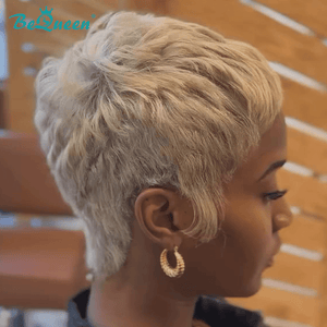 BeQueen Wig PIXIE WIGS Bequeen Sexy Gray Special Wave Pixie Wig