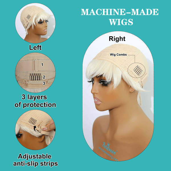 BeQueen Wig PIXIE WIGS Bequeen Sexy Mattified Platinum Special Wave Pixie Wig