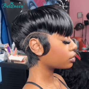 BeQueen Wig FULL LACE WIG Bequeen Sexy Pixie Cut 100% Human Hair Full Lace Wig