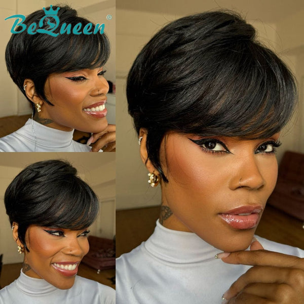 BeQueen Wig PIXIE WIGS Bequeen Sexy Pixie Style Side Part Short Cut Wig
