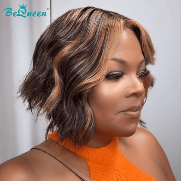 BeQueen Wig Bequeen Sexy Short Wavy Bob Wig