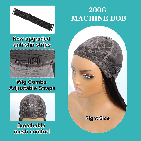 BeQueen Wig FULL LACE WIG Bequeen Sexy Side Part Bob Full Lace Wig