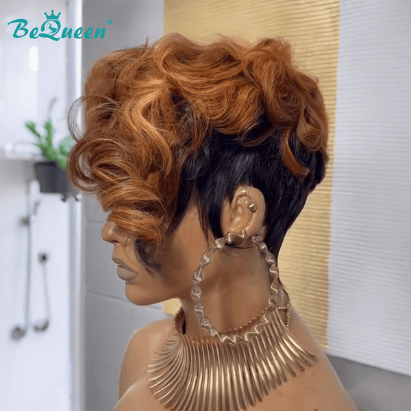 BeQueen Wig FULL LACE WIG Bequeen Sexy Side Part Light Brown Wave Full Lace Wig