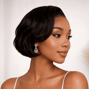BeQueen Wig Bequeen Sexy Side Part Short  Bob Glueless Lace Wig
