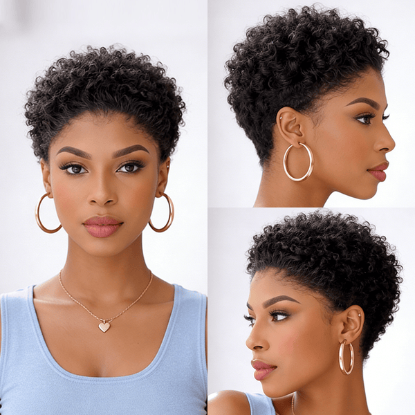 BeQueen Wig PIXIE WIGS Bequeen Short Cut Afro Pixie Lace Wig