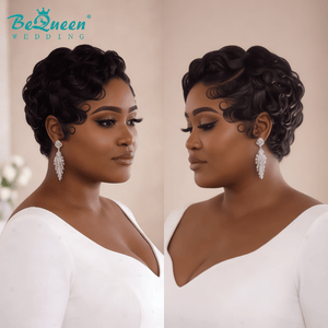 BeQueen Wig WEDDING WIG Bequeen Short Cut Wave Frontal Lace Wedding Wig