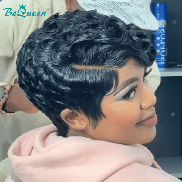 BeQueen Wig PIXIE WIGS Bequeen Short Kinky Curly Pixie Lace Wig