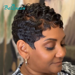 BeQueen Wig FULL LACE WIG Bequeen Short Pixie Cut 100% Human Hair Full Lace Wig