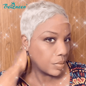 BeQueen Wig FULL LACE WIG Bequeen Short Pixie Cut 60# 100% Human Hair Full Lace Wig