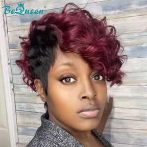 BeQueen Wig PIXIE WIGS Bequeen Side Part Purple Pixie Cut Lace Wig