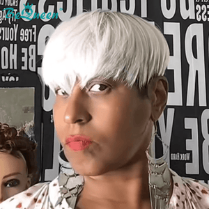 BeQueen Wig TOPPER & MOHAWK Bequeen Silver Dark Root Pixie Topper
