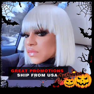 BeQueen Wig Bangs wig Bequeen Silver Short Bangs Wig