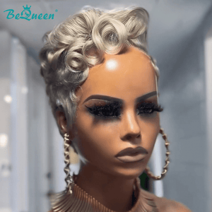 BeQueen Wig PIXIE WIGS Bequeen Silver Waves Pixie Lace Wig