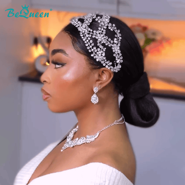 BeQueen Wig WEDDING WIG Bequeen Simple 1B A Bun Wedding Wig