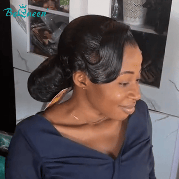 BeQueen Wig WEDDING WIG Bequeen Sleek Low Bun Wedding Wig-1