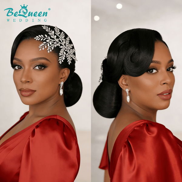BeQueen Wig WEDDING WIG Bequeen Sleek Low Bun Wedding Wig-1