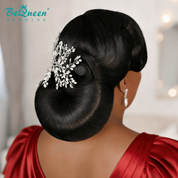 BeQueen Wig WEDDING WIG Bequeen Sleek Low Bun Wedding Wig-1