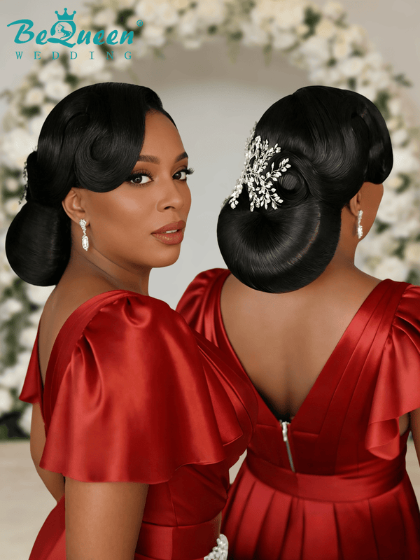 BeQueen Wig WEDDING WIG Bequeen Sleek Low Bun Wedding Wig-1