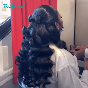 BeQueen Wig Bequeen Slick 1B Bowknot Wave Style Long Wig