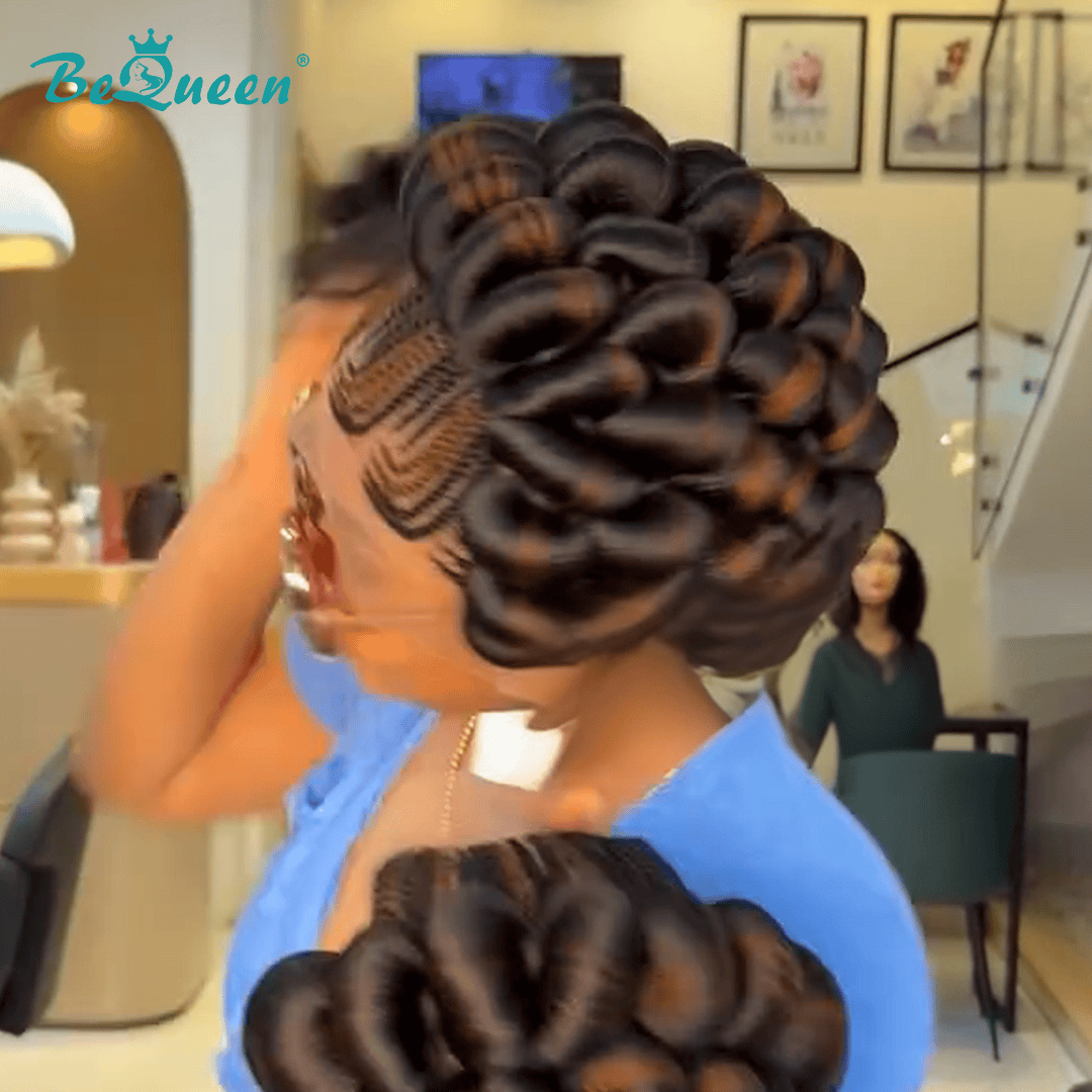 Updo Queen Bequeen Sophisticated Braided Crown Updo Lace Wig-1 – BeQueen Wig