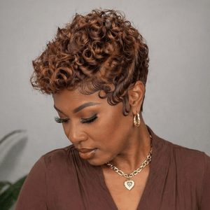 BeQueen Wig PIXIE WIGS Bequeen Special Color Finger Wave Full Lace Wig