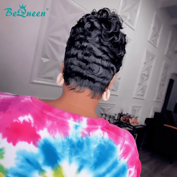 BeQueen Wig PIXIE WIGS Bequeen Sunset Dark Orange Wave Pixie Wig