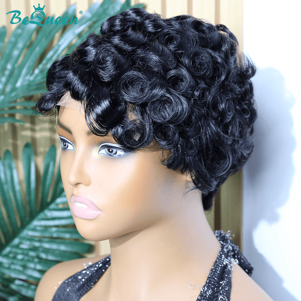 BeQueen Wig PIXIE WIGS Bequeen Velvet Wave Pixie Cut Lace Wig