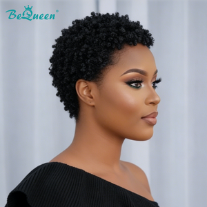 BeQueen Wig PIXIE WIGS Bequeen Vibrant Cut Elegance Pixie Lace Natrual Balck Wig -1