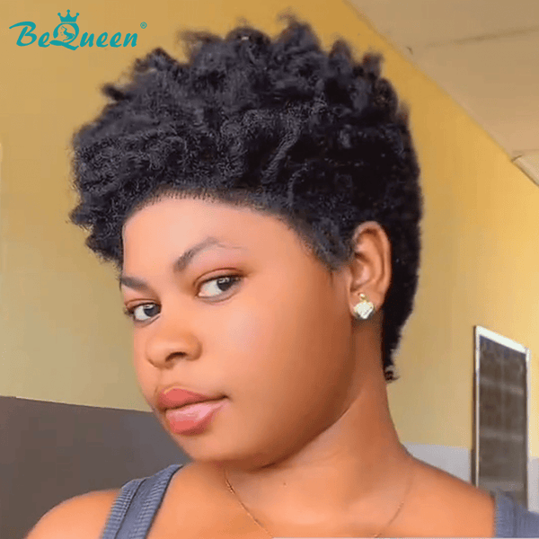 BeQueen Wig PIXIE WIGS Bequeen Vibrant Cut Elegance Pixie Lace Natrual Balck Wig-2