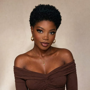 BeQueen Wig PIXIE WIGS Black with Green Bequeen Vibrant Lowcut Elegance Pixie Lace Wig(4 colors)