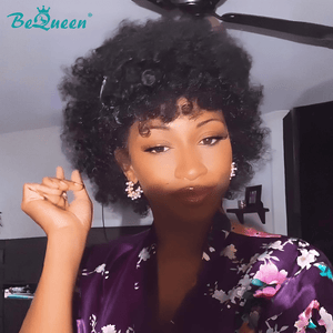 BeQueen Wig PIXIE WIGS Bequeen Vintage Fluffy Black Pixie Wig