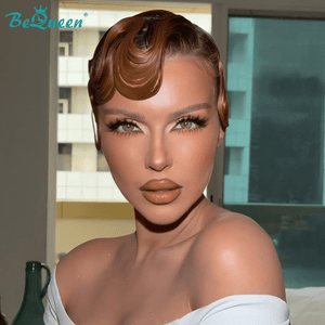 BeQueen Wig PIXIE WIGS Bequeen Vintage Toffee Brown Retro Wave Wig