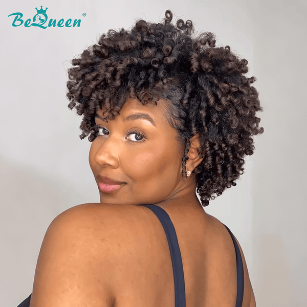 BeQueen Wig PIXIE WIGS Bequeen Voluminous Curl Brown Pixie Wig