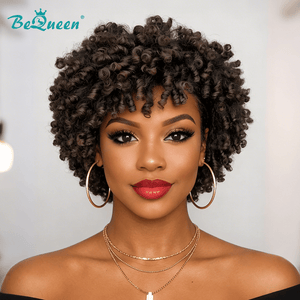 BeQueen Wig PIXIE WIGS Bequeen Voluminous Curl Brown Pixie Wig