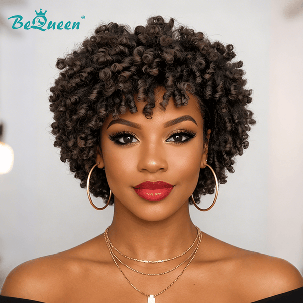 BeQueen Wig PIXIE WIGS Bequeen Voluminous Curl Brown Pixie Wig
