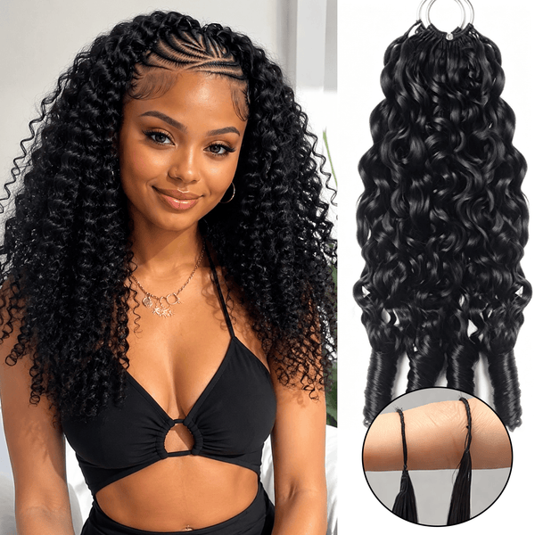 BeQueenWig Color Hair Bundles BeQueen 1&3 Pc Black Color Curly Wave Virgin 100% Human Hair Bundles