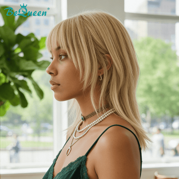BeQueenWig Bequeen #60 Blonde Lithe Short Cut 100% Human Hair