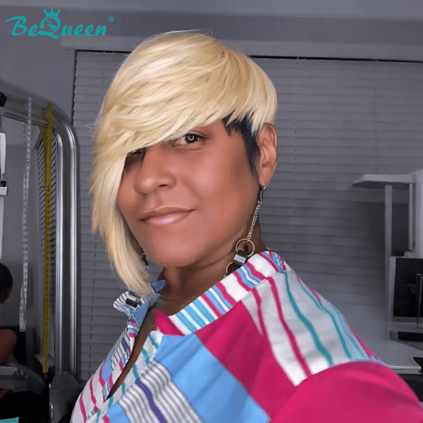 BeQueenWig TOPPER & MOHAWK Bequeen 613 Blonde Machine Made Topper