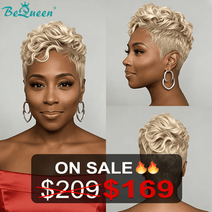 BeQueenWig PIXIE WIGS Bequeen 613 Blonde Waves Pixie Full Lace Wig (Limited Time Sales)