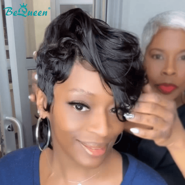 BeQueenWig FULL LACE WIG Bequeen Black Side Part Full Lace Wig