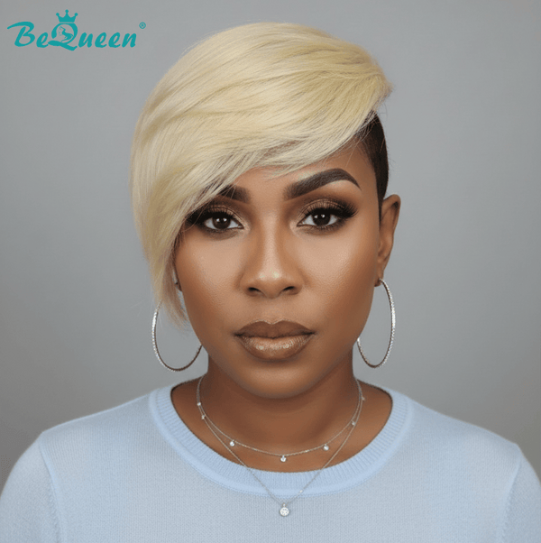 BeQueenWig TOPPER & MOHAWK As pic Bequeen Blonde Side Part Easy On/Off Topper