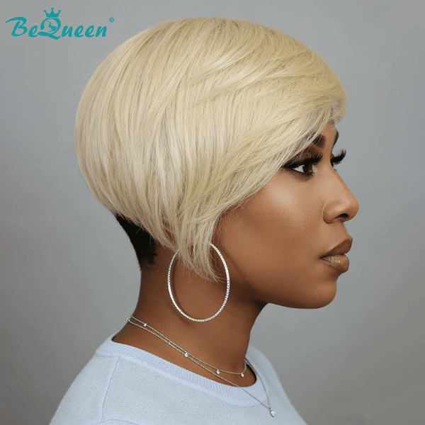 BeQueenWig TOPPER & MOHAWK Bequeen Blonde Side Part Easy On/Off Topper