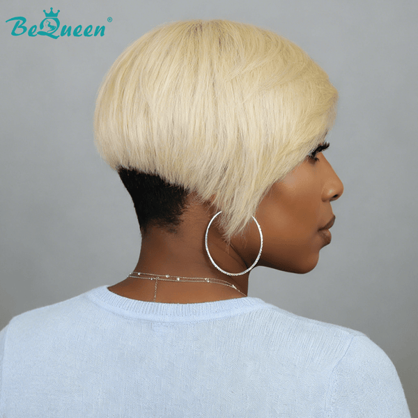 BeQueenWig TOPPER & MOHAWK Bequeen Blonde Side Part Easy On/Off Topper