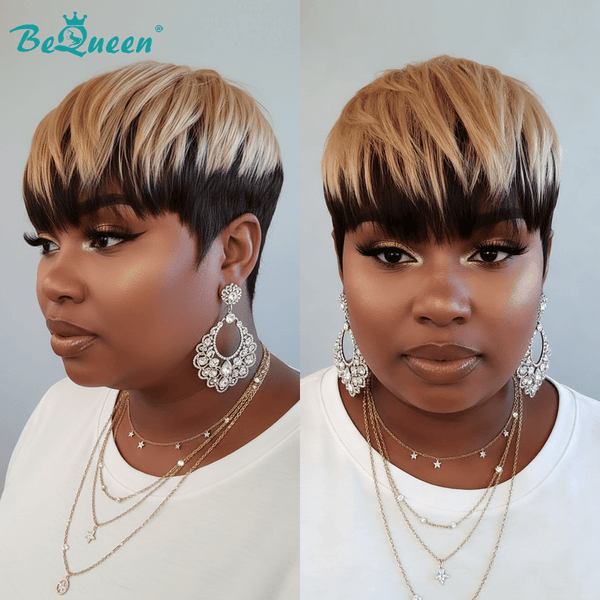 BeQueenWig PIXIE WIGS Bequeen Blonde Special Made Pixie Wig-1