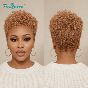 BeQueenWig PIXIE WIGS Bequeen Bronze Small Finger Wave Pixie Wig
